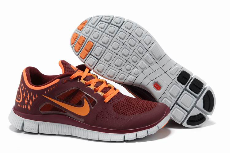 Hot Nike Free5.0 Men Shoes Maroon/Coral
